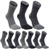 Arnold Palmer 10 Pairs Double Cushion Men's Toe Socks Ringle Mid-Length BA005