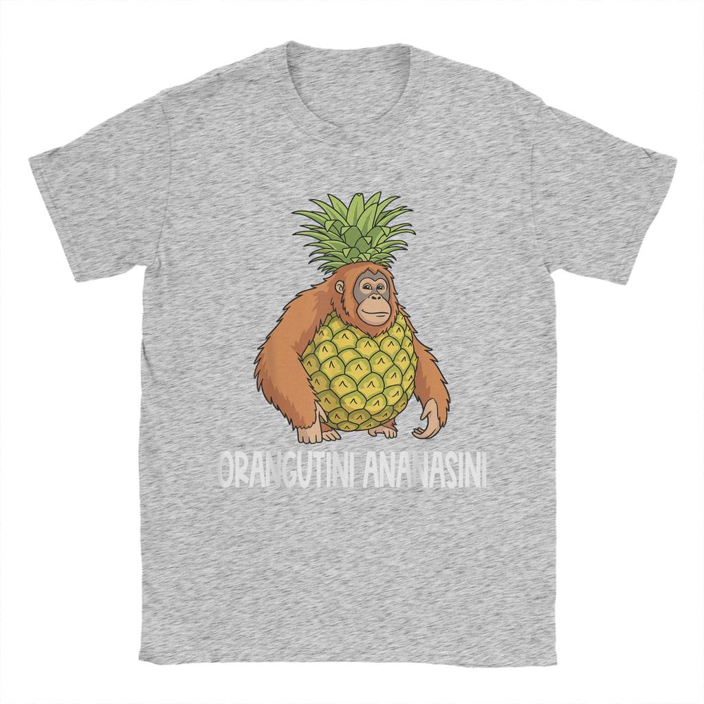 Italian Brainrot Characters Orangutini Ananasini T Shirt For Men Summer  Streetwear T Shirts Popular Tees Oversize Clothes