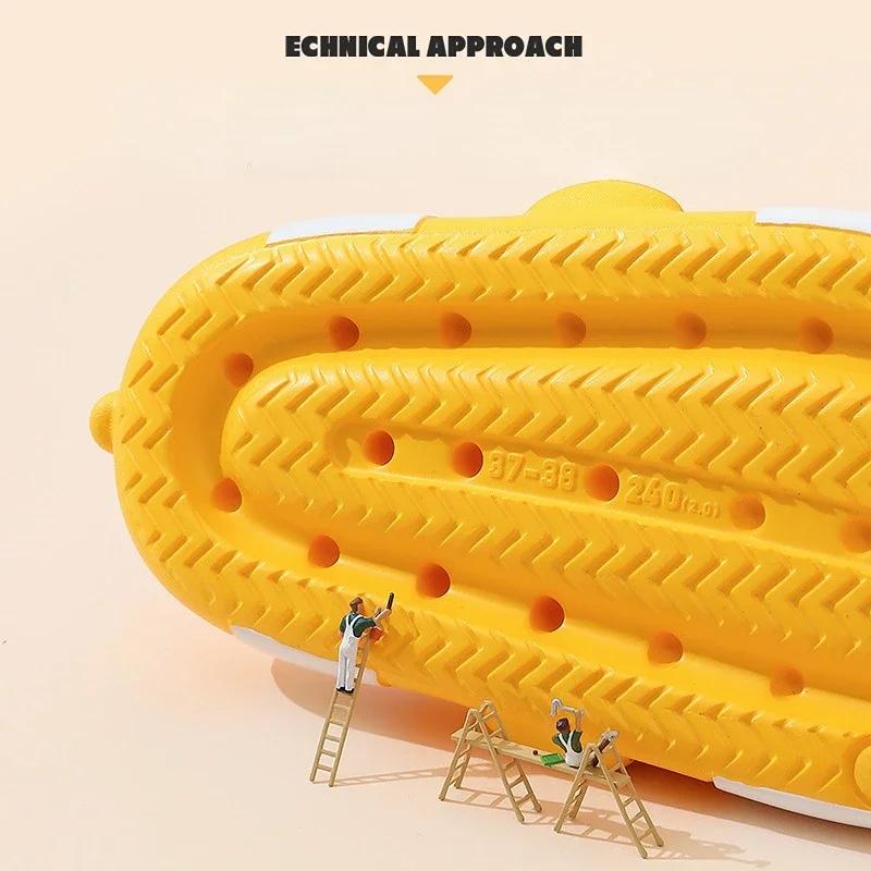Zapatillas Divertidas de Pez Payaso para Hombre y Mujer Zapatos de Casa Pez Plataforma Suave Eva Interior Exterior Verano Chanclas Antideslizantes Calzado Divertido