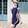 Costume da Bagno Sportivo Dimagrante da Donna a Mezza Manica, Costume da Bagno per Spiaggia e Sorgenti Termali che Copre la Pancia