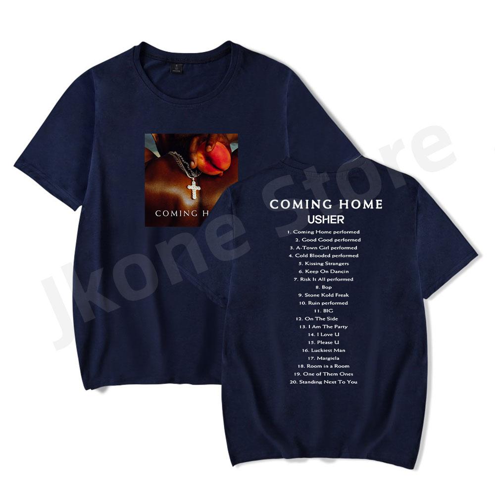 

Usher Coming Home Tshirts Rapper Tour Merch Women Unisex Fashion Casual Short Sleeve Tee 4XL