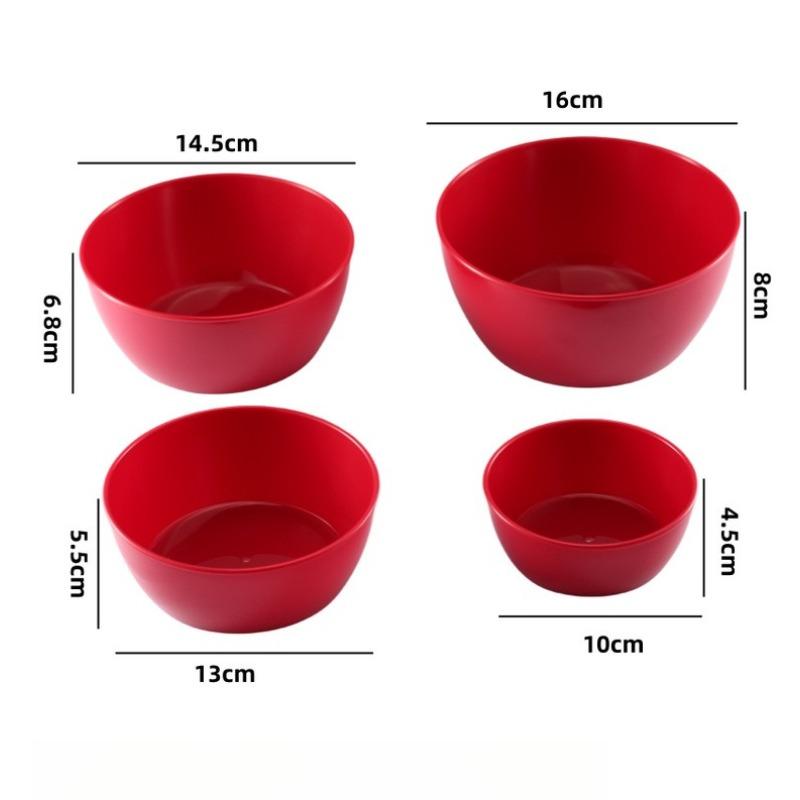 Kulatá 4dílná plastová mísa Venkovní přenosná nádoba na jídlo Mísa na míchání zeleniny