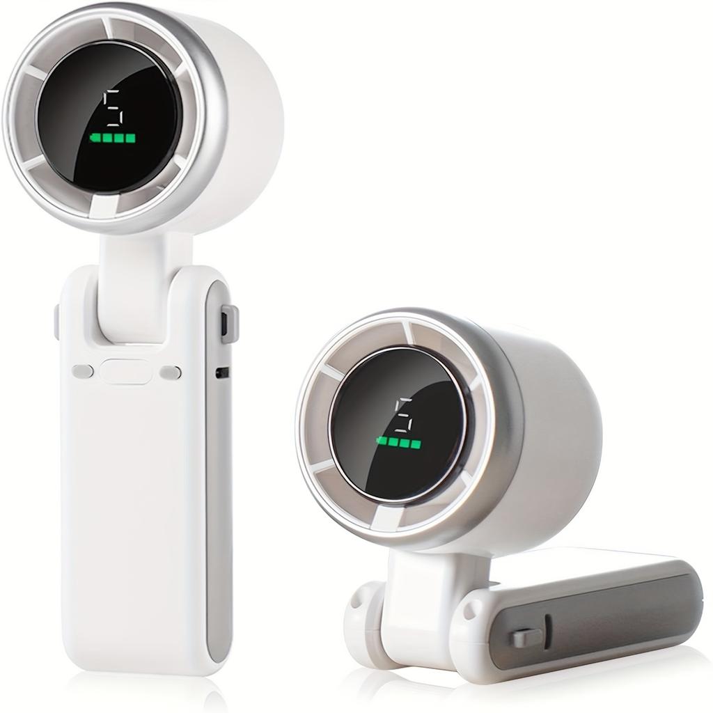 Portable Foldable Handheld Fan USB Rechargeable,Ultra Quiet 5 Speed Adjustable,3600mAh Battery 10H Runtime for Office Desk,Bedroom Dorm,Outdoor Travel