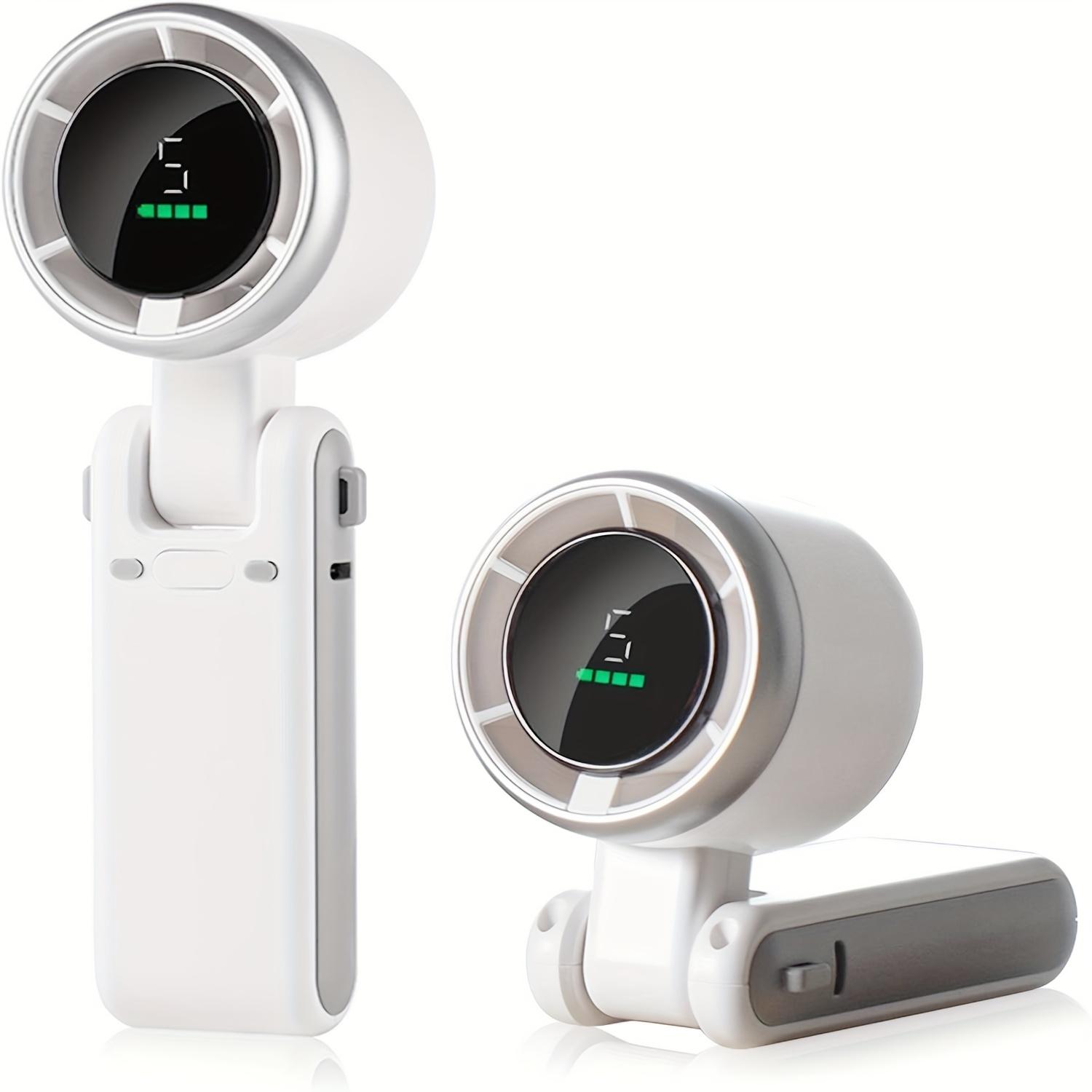 

Портативный складной ручной вентилятор с USB-подзарядкой, ультратихий, 5 регулируемых скоростей, аккумулятор 3600 мАч, время работы 10 часов для офисного стола, спальни, общежития, путешествий на открытом воздухе белый