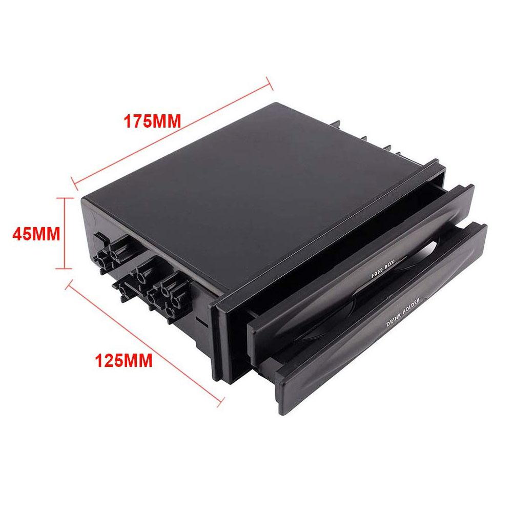 Universal Car Dual Din Car Storage Box CD Radio Drink Cup Holder Storage Box