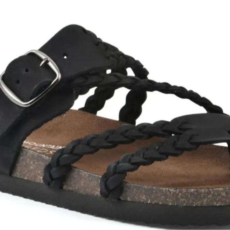 Braided Belt Independent Station Women's Shoes Pinch Feet New Large Size Sandals Summer Wish White