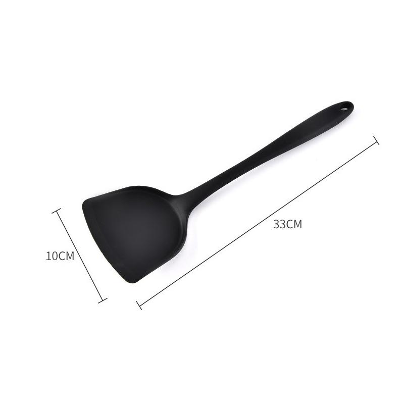 

Силиконовая лопатка для барбекю Wok из нержавеющей стали Лопатка для готовки с антипригарным покрытием Жаропрочная нетоксичная Лопатка для Wok Кухонные принадлежности