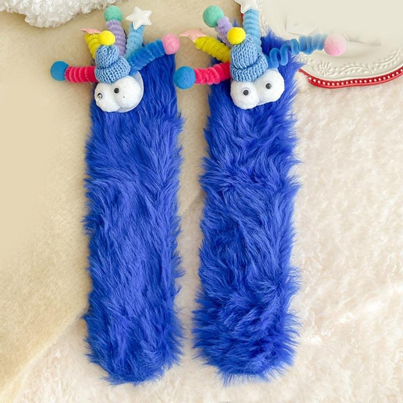 Women Thicker Warm Fuzzy Socks Plush Warm Winter Socks for Sleep Home,Soft Cosy Socks Funny Ankle Crew Socks Streetwear