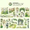 PET Tape Beautiful Time Series Garden Scenery Character Pattern Hand Account Landscape Tape DIY Greeting Card Cup Decoration