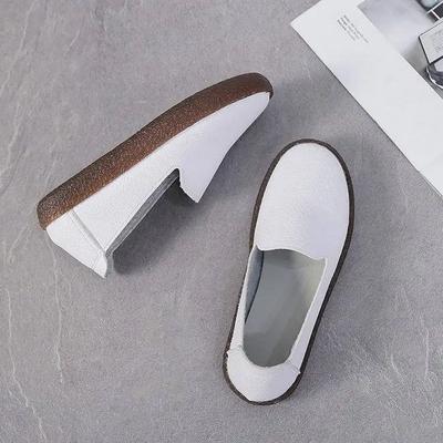 Fashion Autumn Flats Women Shoes Loafers Genuine Leather Women Flats Slip On Women's Loafers Female Moccasins Shoes Plus Size