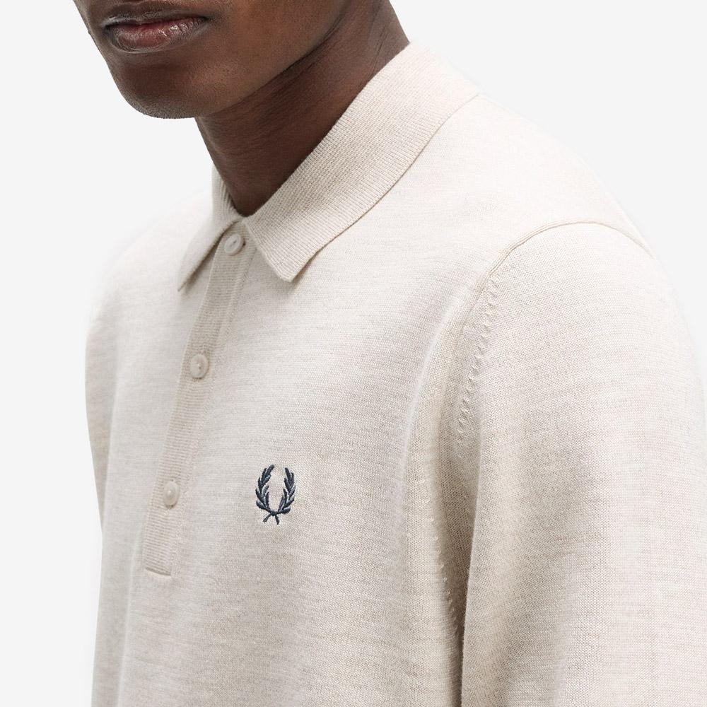 FRED PERRY [Sharp] Long Sleeve Classic Knit Shirt - Forged Afpm2534535-X23