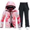 New Ski Suit Suit Ladies Winter Outdoor Windproof Waterproof Warm Thick Single Board Double Board Ski Jacket + Pants