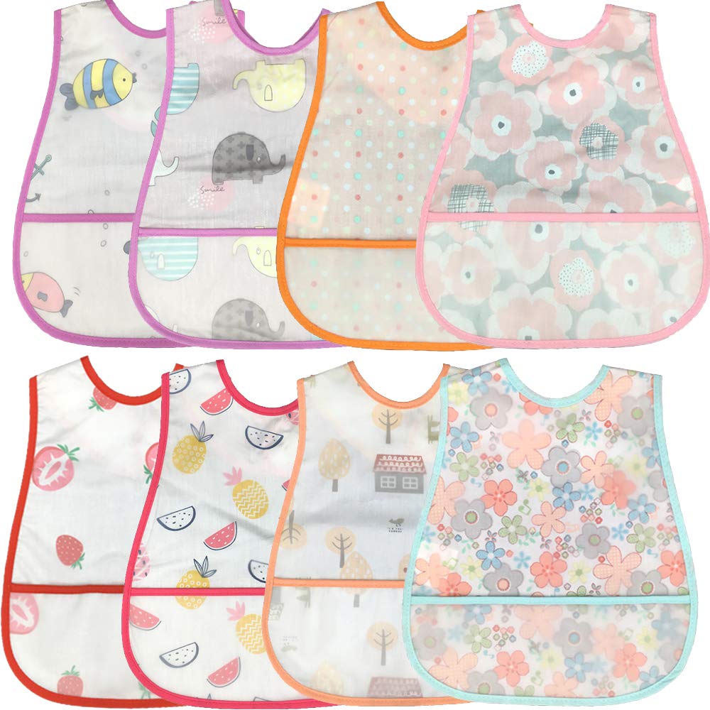 iWheat Feeding Waterproof Bibs for Babies and Super Soft Weaning Adjustable with Personalized with 8 Bibs for Baby Girl Bibs, Toddlers, Bibs, Bibs,