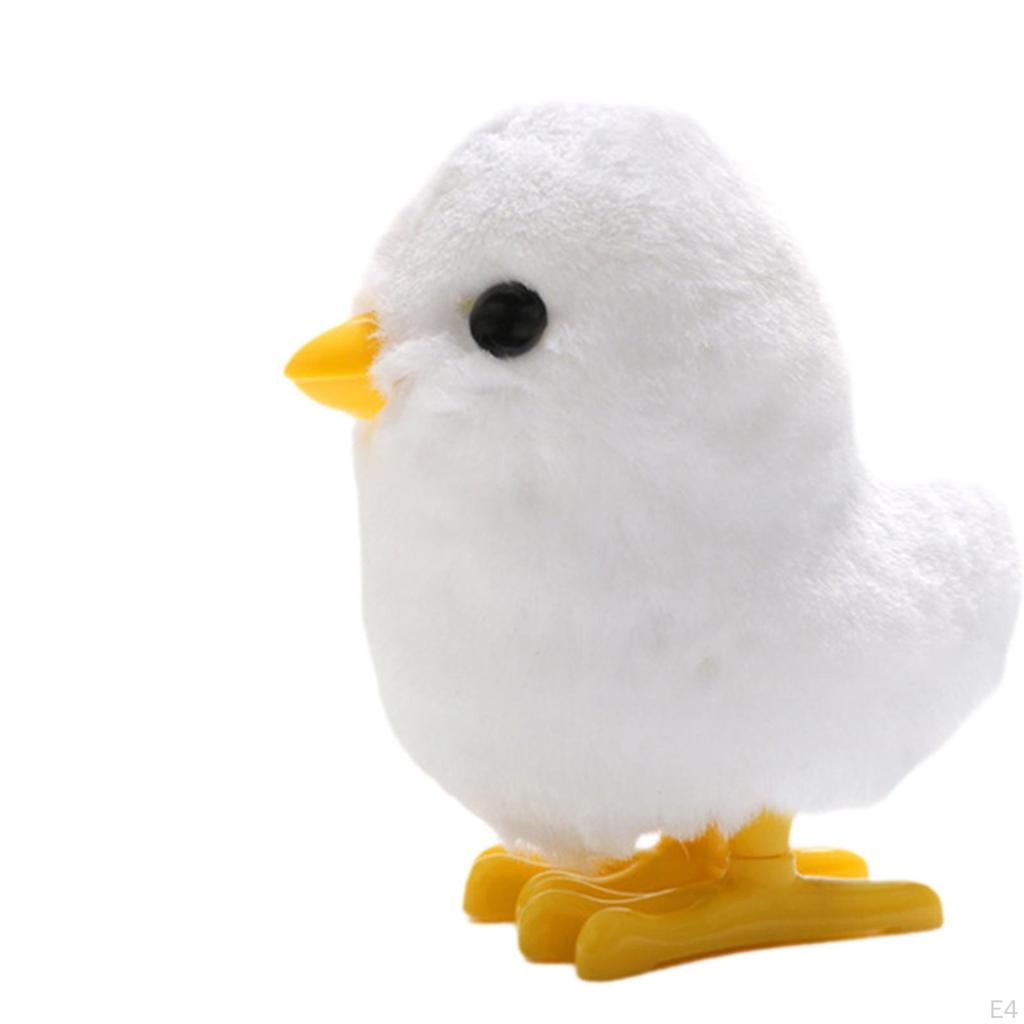 Chick Plush Wind Up Toy Realistic Novelty for Birthday Gifts Basket Stuffers Yellow 31g