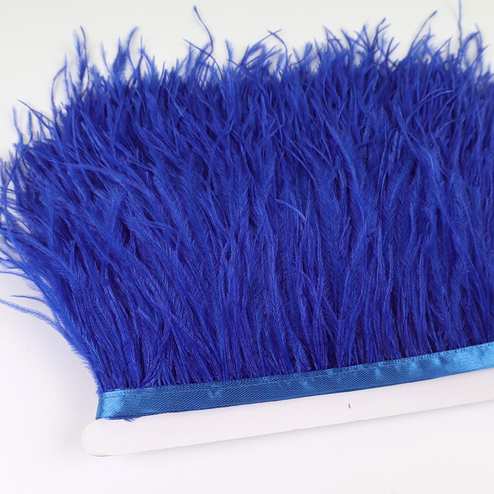 Ostrich Feathers Trim 13-18 CM Plumes on Ribbon Selvage For DIY Wedding Sewing in Dress Decoration Crafts Accessories Wholesale