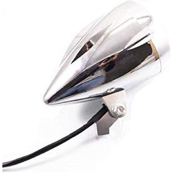 Motorcycle Headlight Motocross H4 LED Angel Eye Retro Headlight Lamp Scooter Offroad Cafe Racer Cruiser Chopper Touring (Chrome)