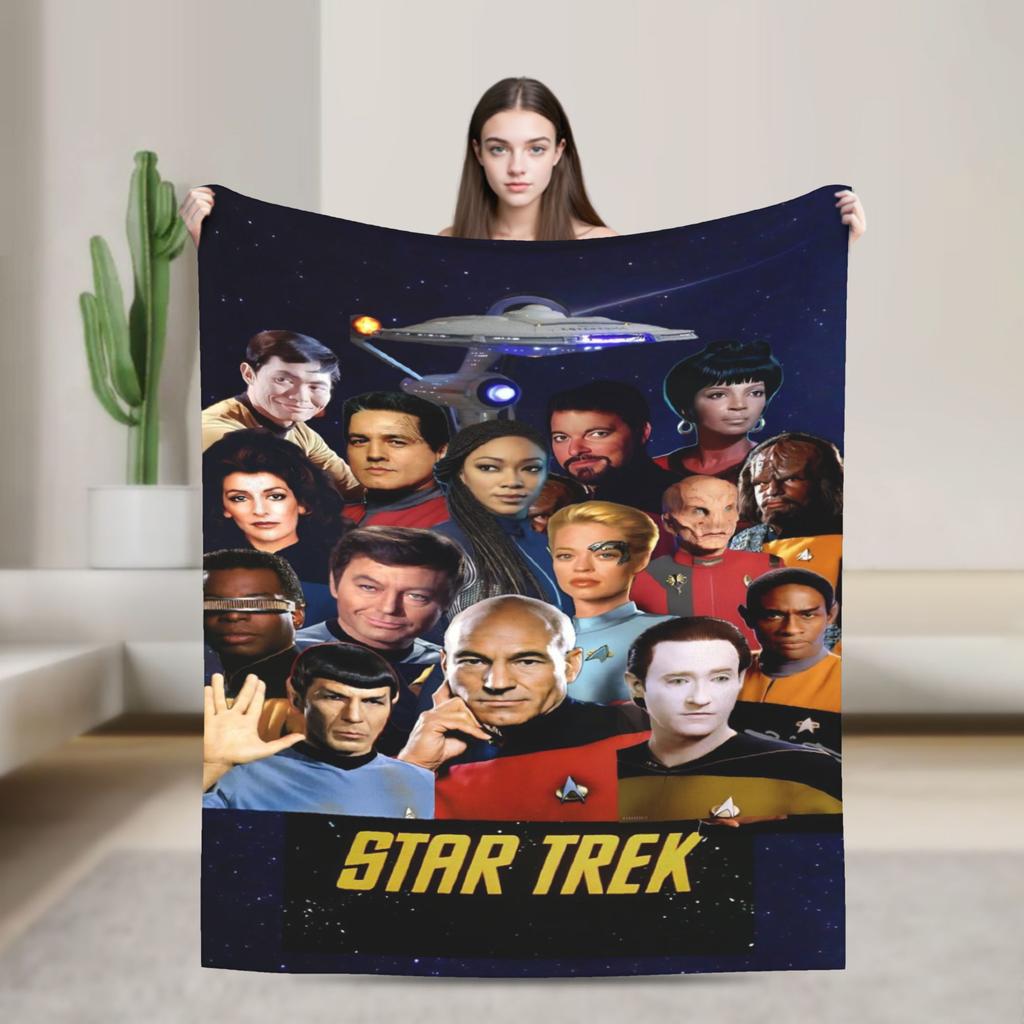 Stars Treks Groups Super Warm Blankets Starfleet Movie Travel Plush Throw Blanket Couch Chair Flannel Bedspread Sofa Bed Cover