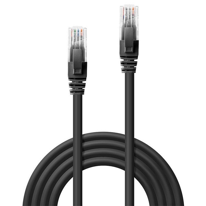 Lindy Cordon De Raccordement RJ-45 (M) Pour RJ-45 (M) 1 M UTP CAT 6 Moulé, Sans Crochet Noir