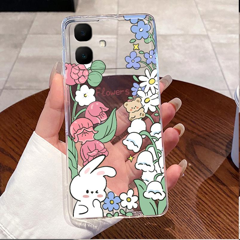 For Infinix Smart 20 2026 Case X6840 X6840B Clear Luxury Cute Love Rabbit Funny TPU Soft Silicone Phone Case Smart20 Back Cover