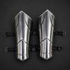 Steel Balthasar Greaves  Handmade Knight Shin Guards  Medieval LARP Leg Armour