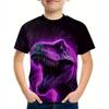 Children's Clothing Boys Tshirt Short Sleeve Girl T-Shirt 3D Cartoon Dinosaurs Casual Round Neck Tees Kids Summer