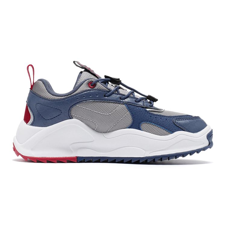 LiNing Running Shoes Comfort Casual Shock Absorption Non-Slip Breathable Low-Top Kids Sneakers Snow-Gray YKCR180-1