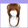Card Captor Kinomoto Sakura Brown Wig Cosplay Double Ponytail For Adult/children