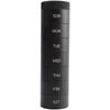 Good-Weekly Travel Stackable Pill Organizer, Metal Pill Case 7-Day Compartment Medicine Box Waterproof Pill Container Black Dura