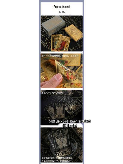 Waterproof Black PVC Tarot Cards - Colorful 78 Card Deck for Board Games