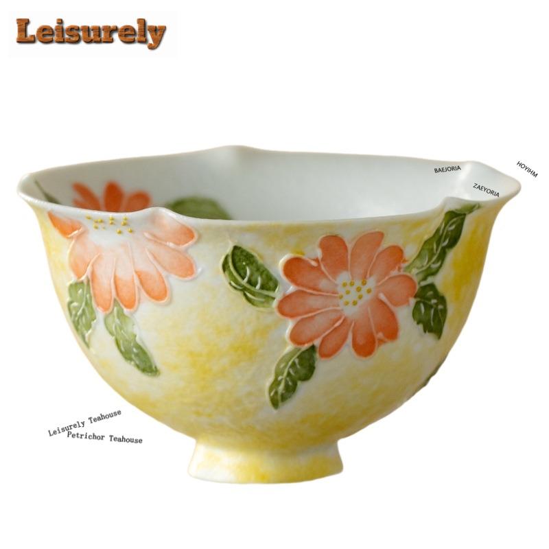 111ml Hand-painted Butterfly Teacup Handmade Tea Bowl Set Of Cups Tea-tasting Meditation Cup Chazhan Master Cups Chinese Tea Set