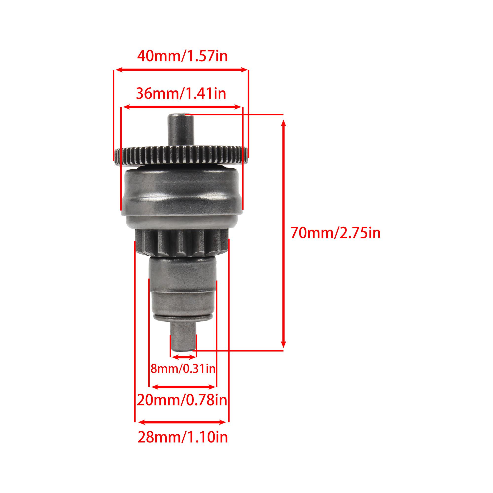 

Motorcycle 14T 65T Clutch Gear One-way Starter Motor Head for Bendix GY6 50 60 80cc 100cc 4 Stroke Scooter Taotao серый