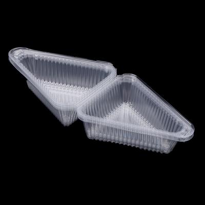 10Pcs Cake Slice Container Clear Triangle Dessert Box Reusable Food Packing Box Stackable Sandwich Holder for Fruit Cake