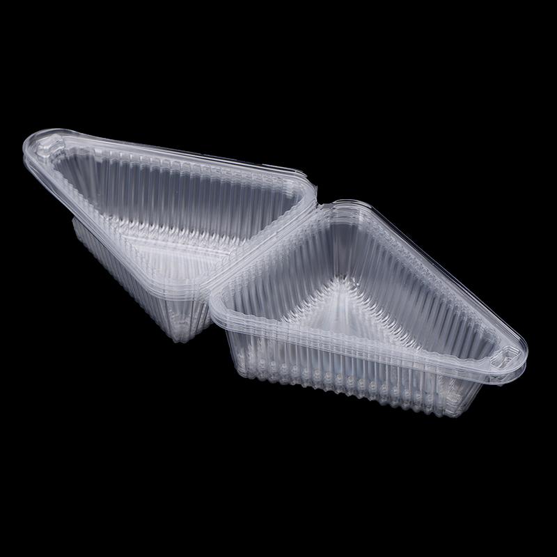 10 Adet Pasta Dilimi Plastik Kap Şeffaf Üçgen Tatlı Kutusu Gıda Paketleme Kutusu İstiflenebilir Meyveli Pasta Sandviç Tutucu