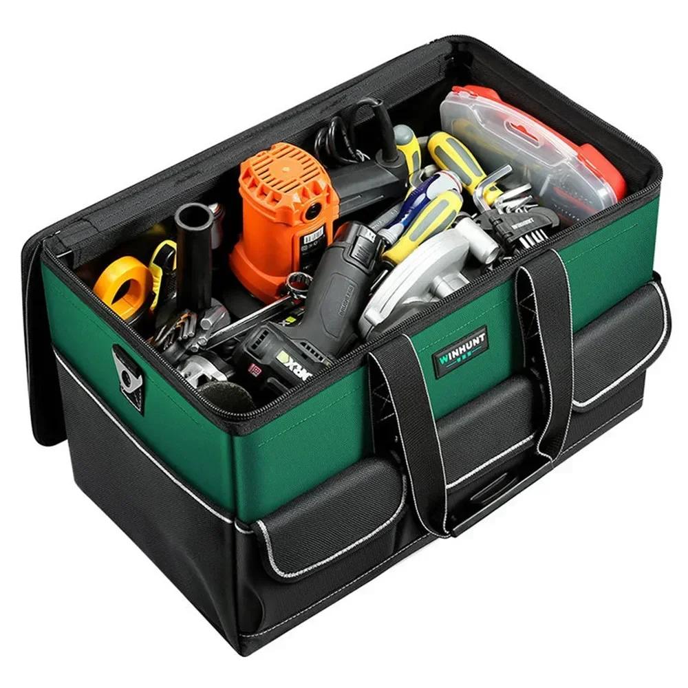 Square Tool Bag Durable Waterproof Portable Thickened Large Capacity Maintenance Tool Storage Pouch Electrician Hardware Toolkit
