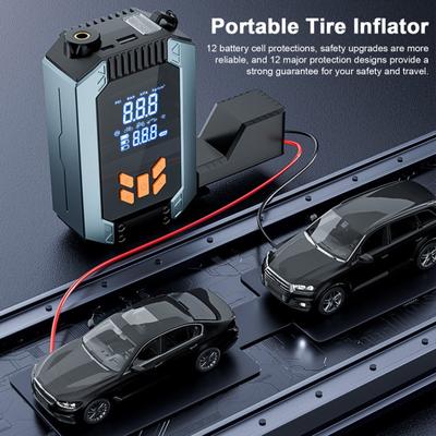 Emergency Versatile Tire Inflator Air Pump with Digital Display Pressure Detection Rechargeable 150PSI