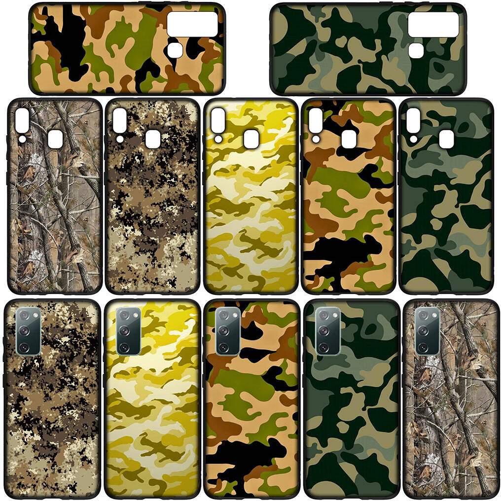 for iPhone 17 16 15 Xiaomi Poco Redmi Note 14 13 12 11 Pro Max Samsung Galaxy S25 S24 S23 OPPO Huawei Camo Military Army Camouflage Pattern Phone Case