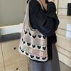 Knitted Handbags Female Large Capacity Totes Women's Shoulder Bag Summer Beach Bag Casual Hollow Woven Shopping Purses AVE