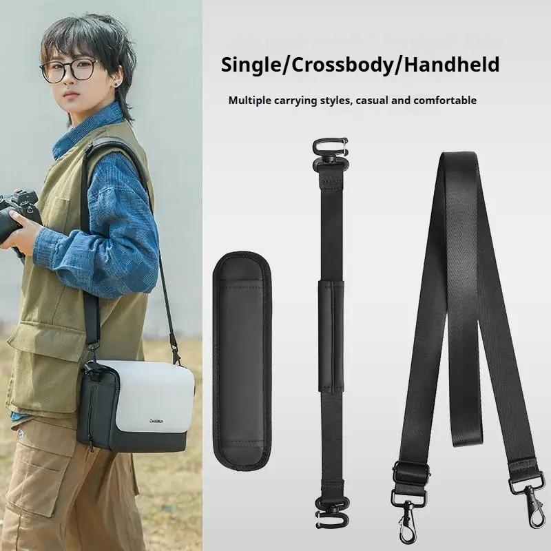 Shoulder Camera Bag Classic Black White Contrasting Shoulder Bag Micro-Single SLR 1 Machine 2 Mirror Camera Bag