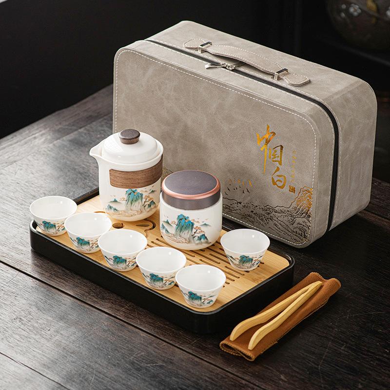 High-end Tea Set, Rough Pottery Pot Travel Outdoor Kung Fu Tea Set