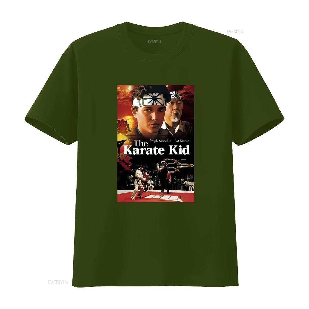 The Karate Kid Movie Classic Film 80s 90s Poster T Shirt Kobra Kai Design Vintage Washed Top For Everyday Wear Slightly Fashion