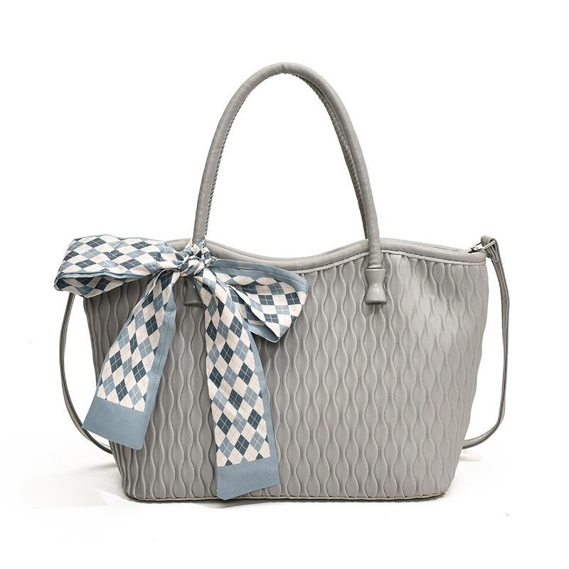 Summer Simple Large-capacity Tote Bag New Temperament Casual Striped Shoulder Bag Commute To Work Handbag