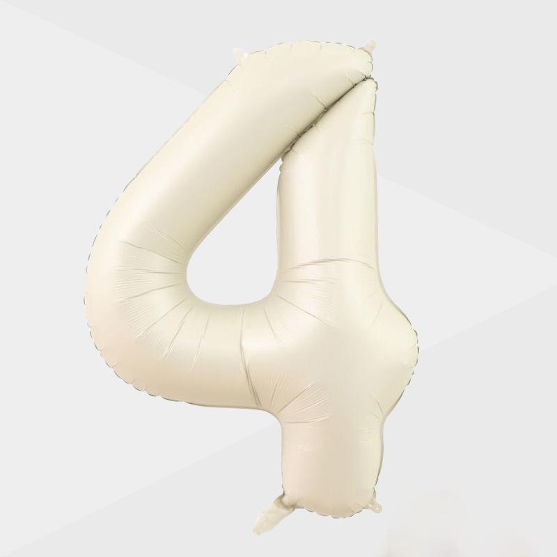 32/40inch Cream Caramel Color 1-9 Number Balloon Happy Birthday Party Decoration Balls Baby 1 2 3 Years Birthday Party Supplies