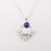 Natürlicher Lapislazuli Edelstein 925 Sterlingsilber Schmuck Anhänger 1,43" Zum Geschenk CP-38-26