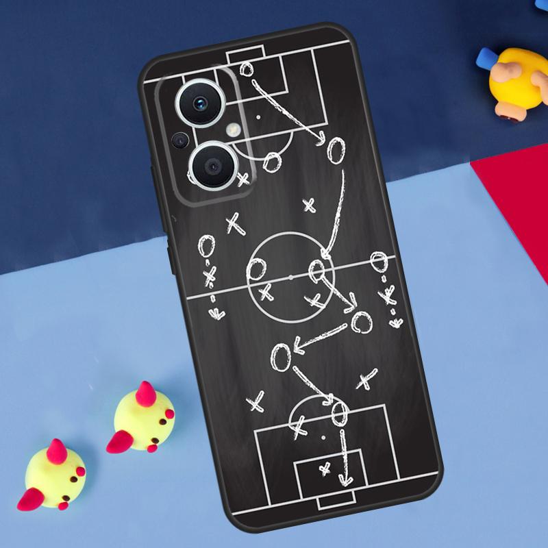 Football Soccer Tactics Time For OPPO Reno 7 8 Lite 8T 10 11 12 13 14 Pro 11F 12F 13F 14F OPPO Find X8 X5 X6 Pro Case
