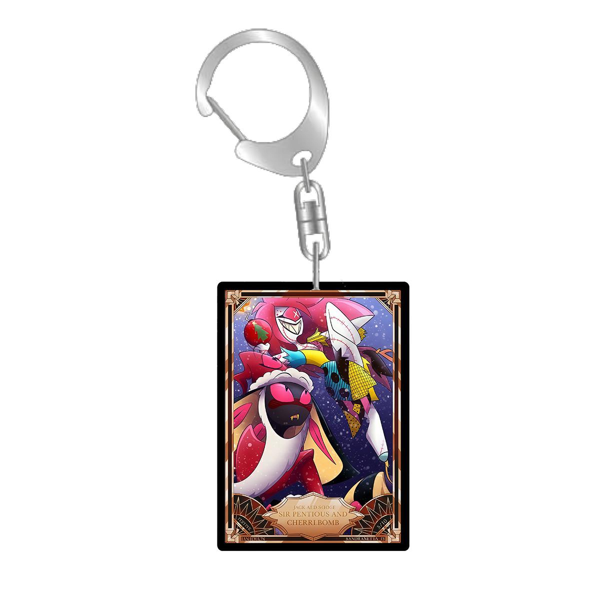 

Anime Acrylic Key Chain for Sir Pentious Vox Husk Lucifer Charlie Acrylic Card Key Buckle Self-Made Decoration Pendant Toy Gift