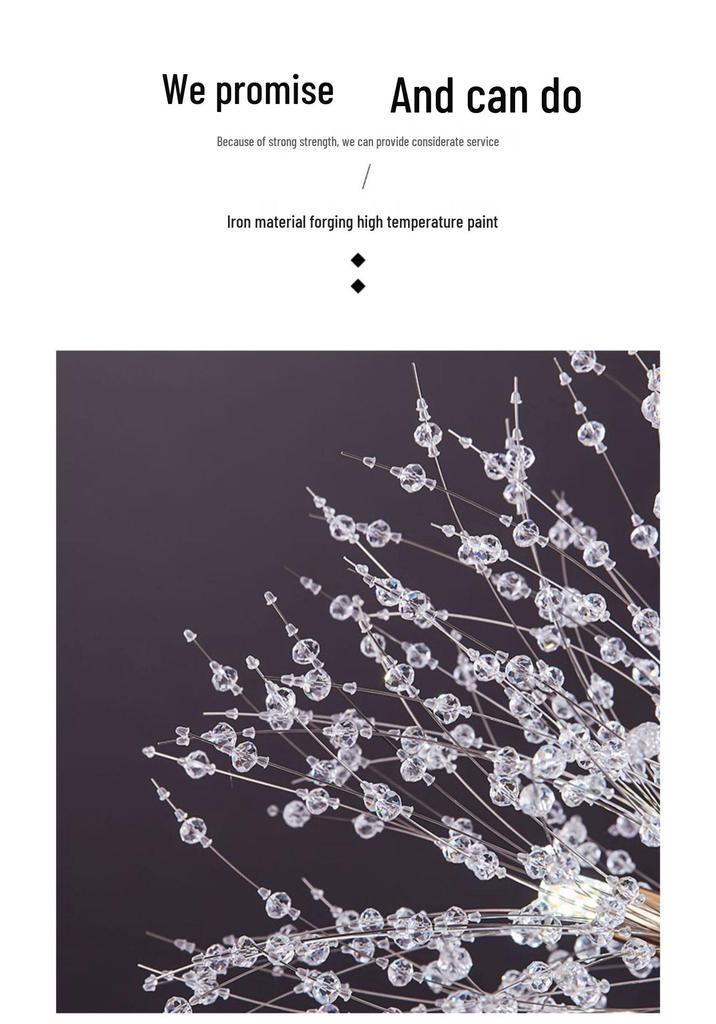 Dandelion Crystal Chandelier - Modern Lighting for Bedroom, Living Room, Bar, and Clothing Store