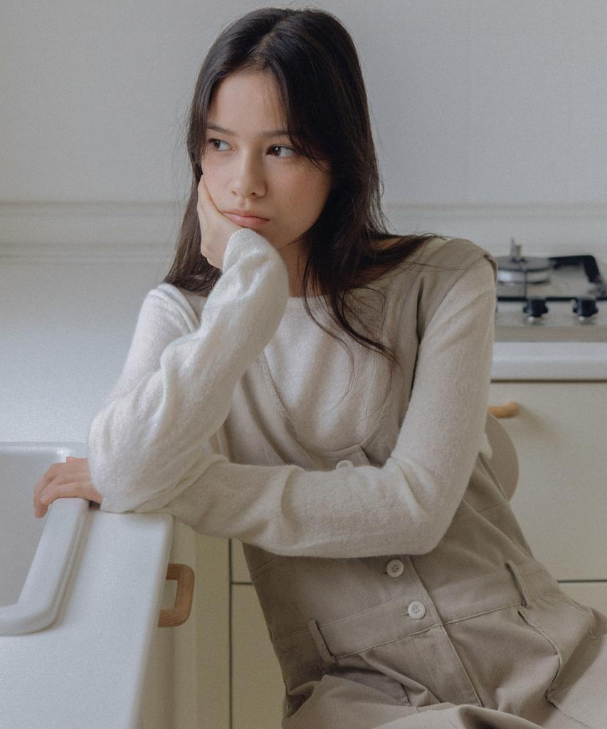 ANDNEEDS Roco Alpaca Round Knit (Cream)
