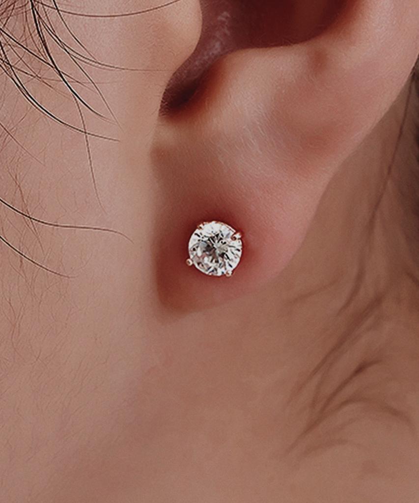 Helene Jewelry 14K Simple Cubic Earrings