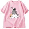 Funny Cute Cat Printing T Shirt Women TShirt Harajuku Tshirt Fashion Summer Tops Women Clothing Fashion Summer Streetwear YK