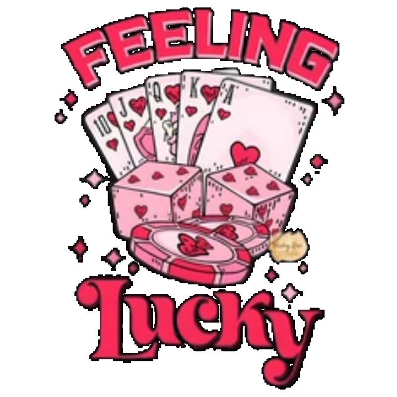Casual T-Shirt Black Feeling Lucky Poker Cards and Dice Print Women's Top Party Casino Night Outfit